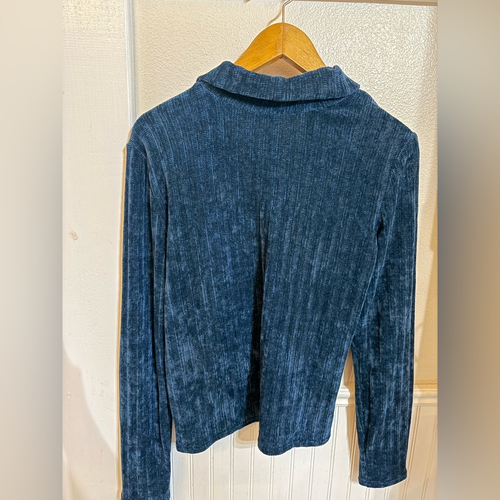 Rue21 Women's Blue Zip-Up Jacket - Picture 4 of 4